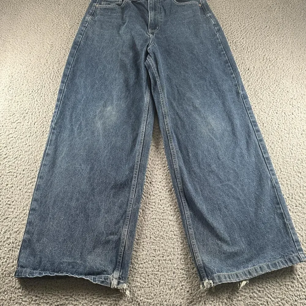 Scuffers Jumbo Jeans Mens 40(32 US) Blue Wide Leg Skater Baggy Denim Wash Grunge